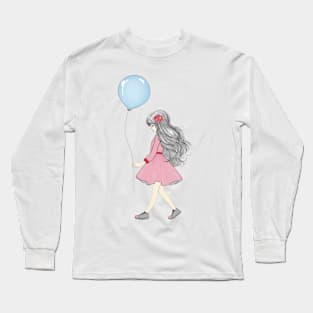 Girl with balloon Long Sleeve T-Shirt